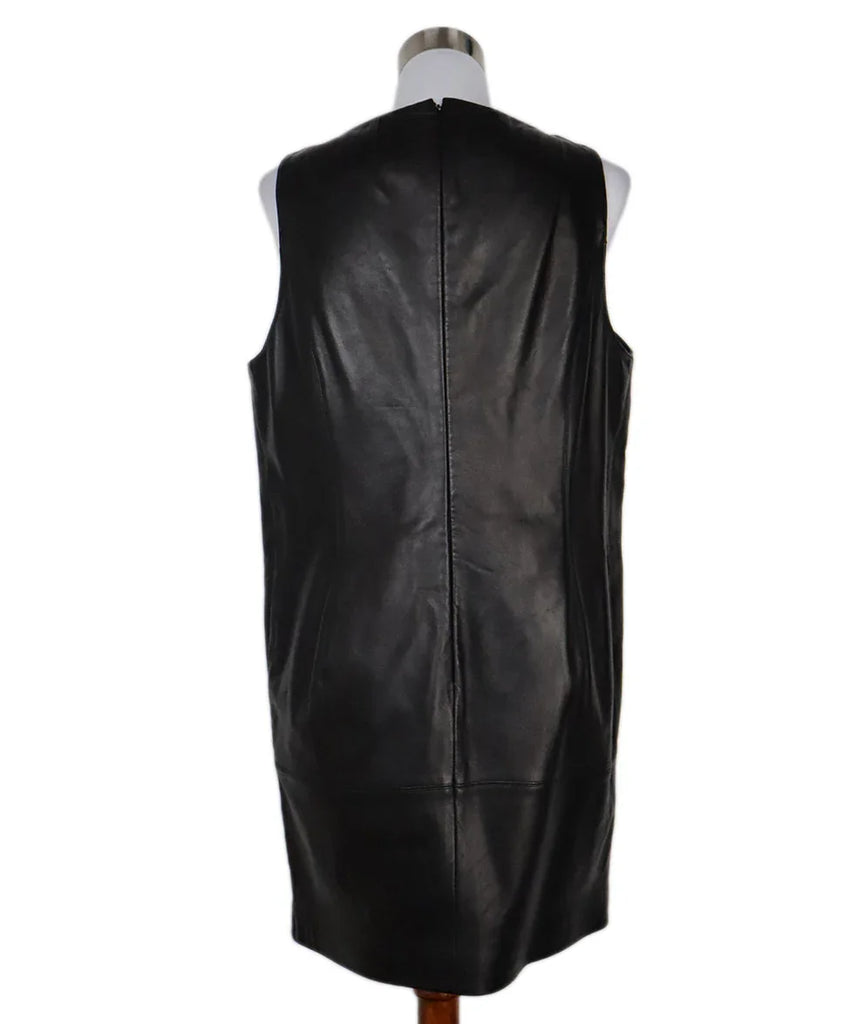 Michael Kors Black Leather Zipper Trim Dress sz 14 - Michael's Consignment NYC