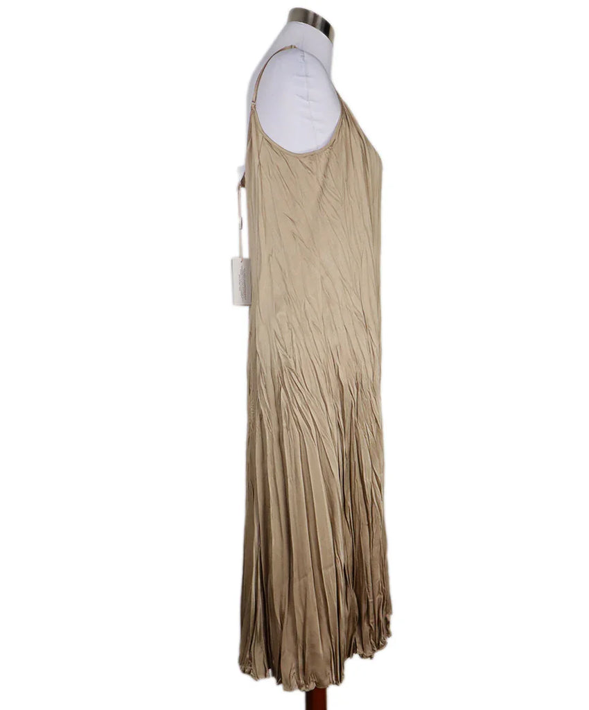 Michael Kors Champagne Pleated Dress sz 14 - Michael's Consignment NYC