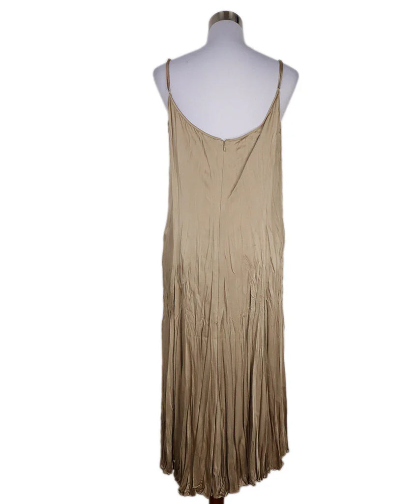 Michael Kors Champagne Pleated Dress sz 14 - Michael's Consignment NYC