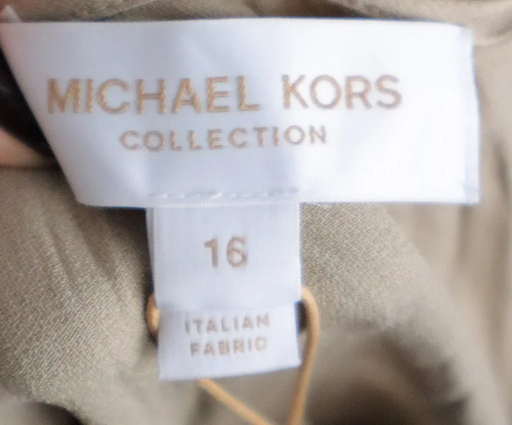 Michael Kors Champagne Pleated Dress sz 14 - Michael's Consignment NYC