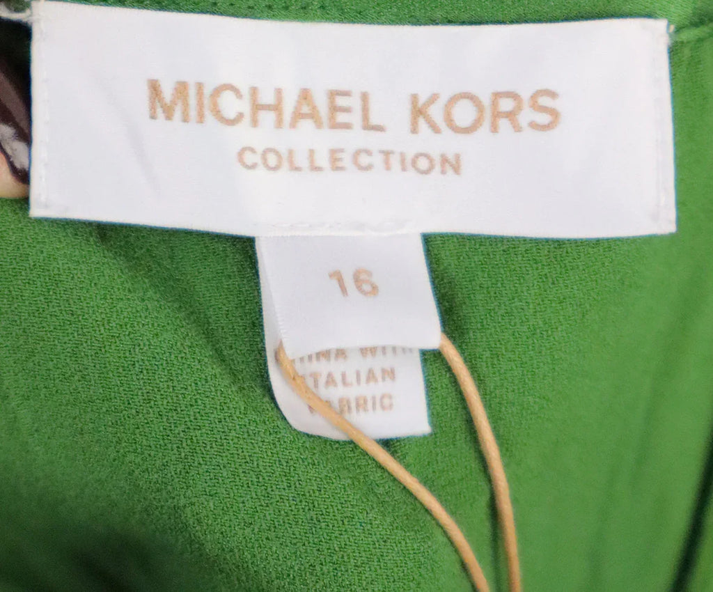 Michael Kors Green Pleated Dress sz 14 - Michael's Consignment NYC