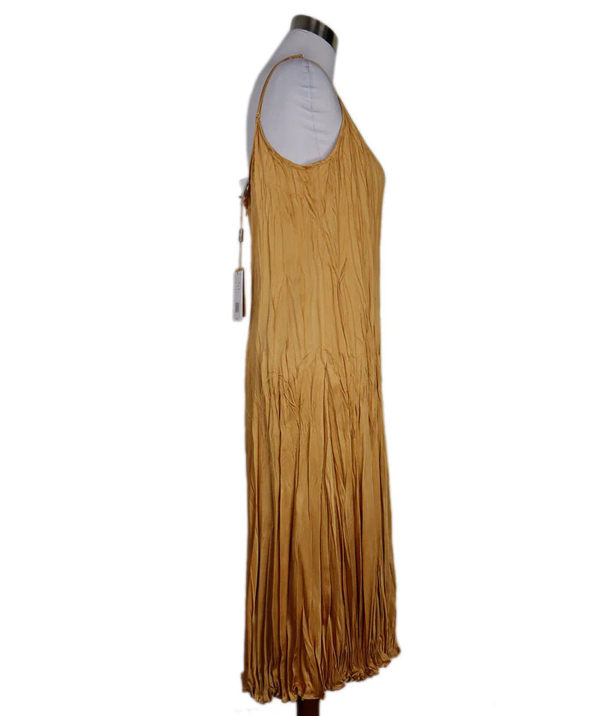 Michael Kors Gold Pleated Dress sz 14 - Michael's Consignment NYC