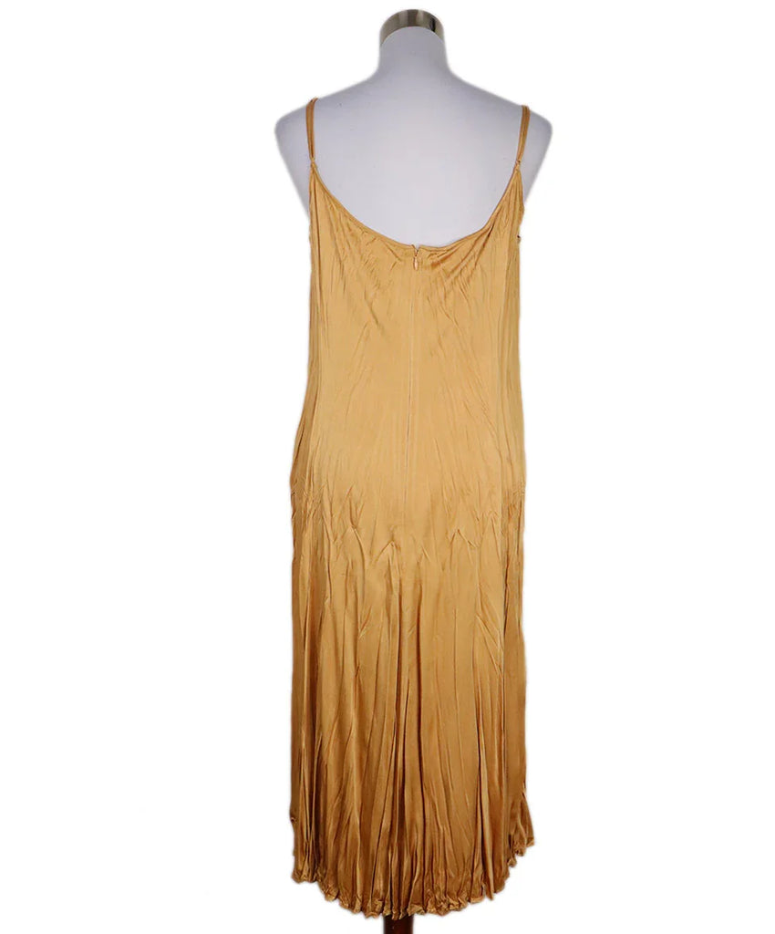 Michael Kors Gold Pleated Dress sz 14 - Michael's Consignment NYC