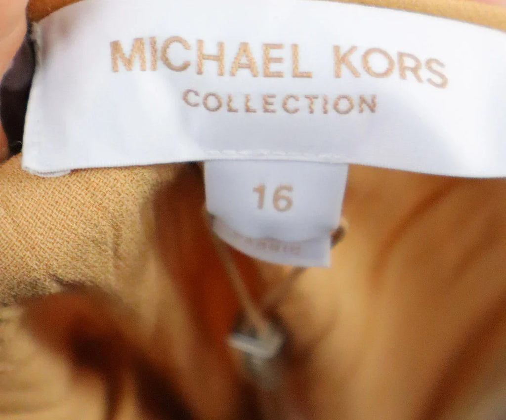 Michael Kors Gold Pleated Dress sz 14 - Michael's Consignment NYC