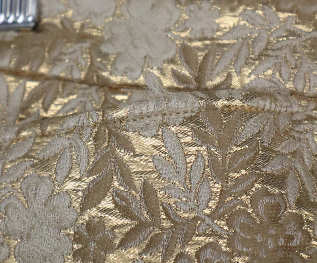 Michael Kors Metallic Gold & Ivory Brocade Pants sz 4 - Michael's Consignment NYC