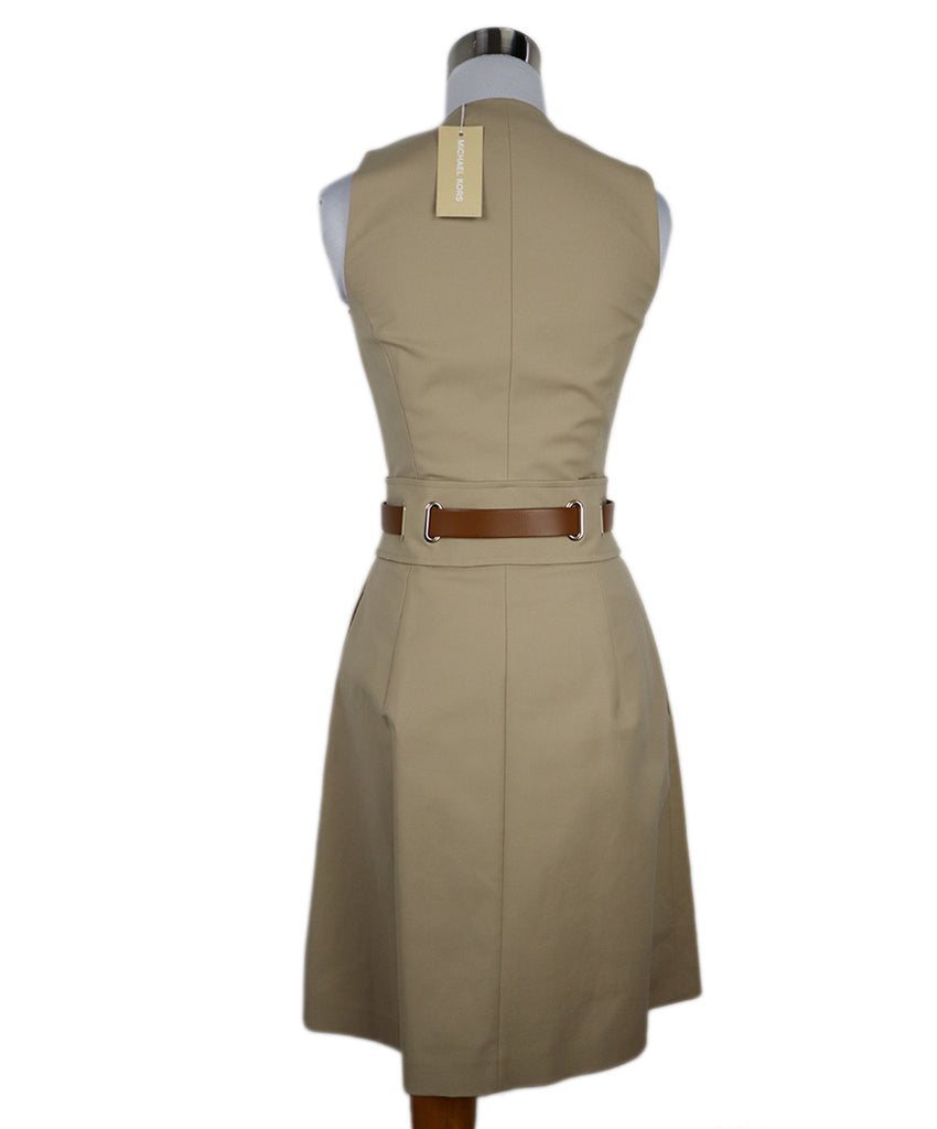 Michael Kors Tan & Brown Leather Belt Dress 2