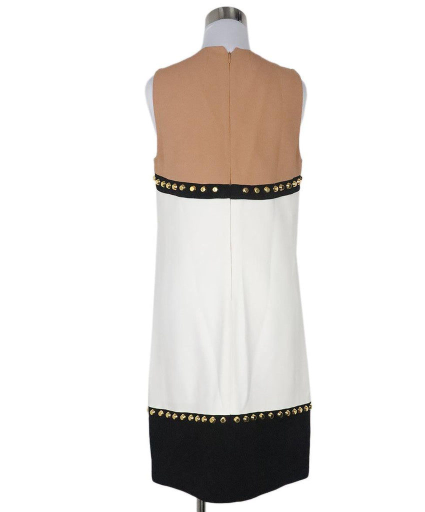 Michael Kors Black White & Tan Gold Stud Dress 2