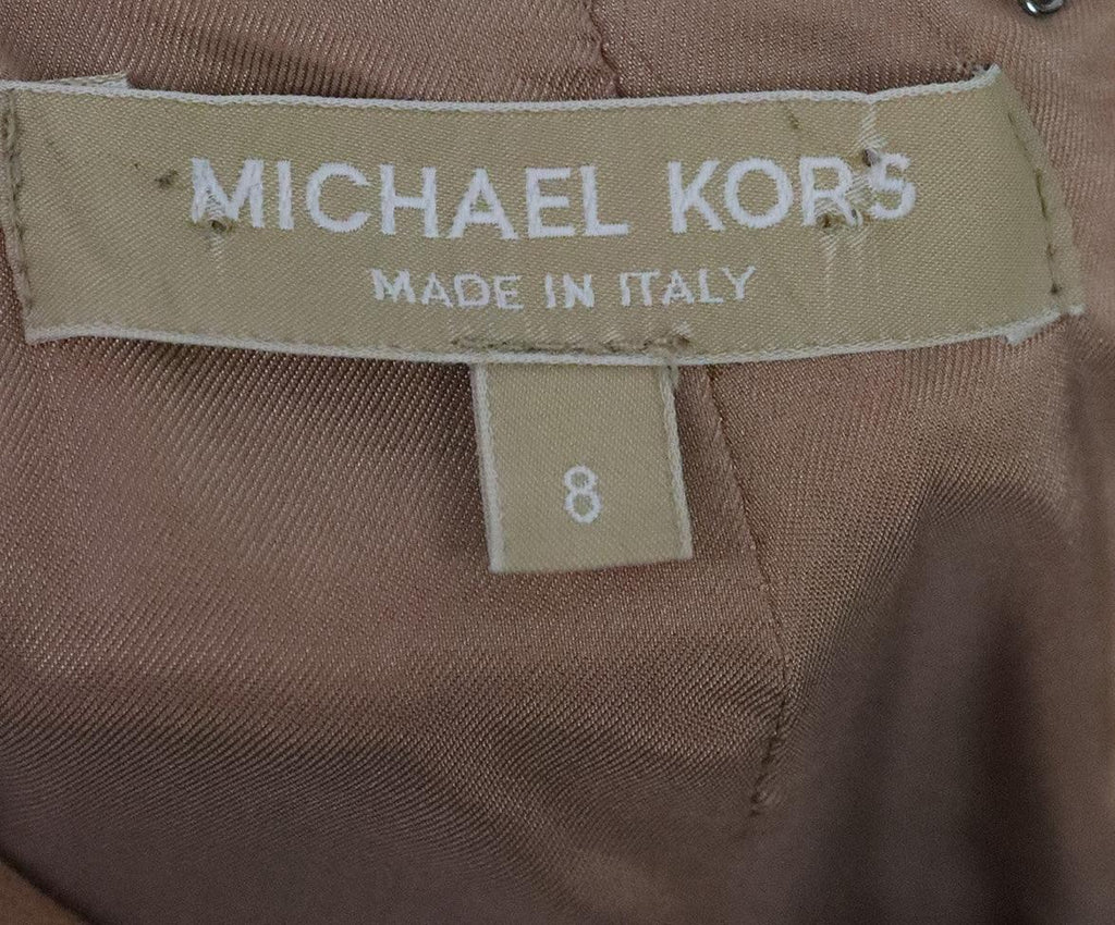 Michael Kors Black White & Tan Gold Stud Dress sz 8 - Michael's Consignment NYC