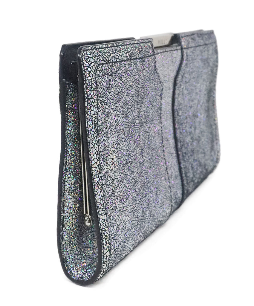 Milly Rainbow Hologram Leather Clutch 1