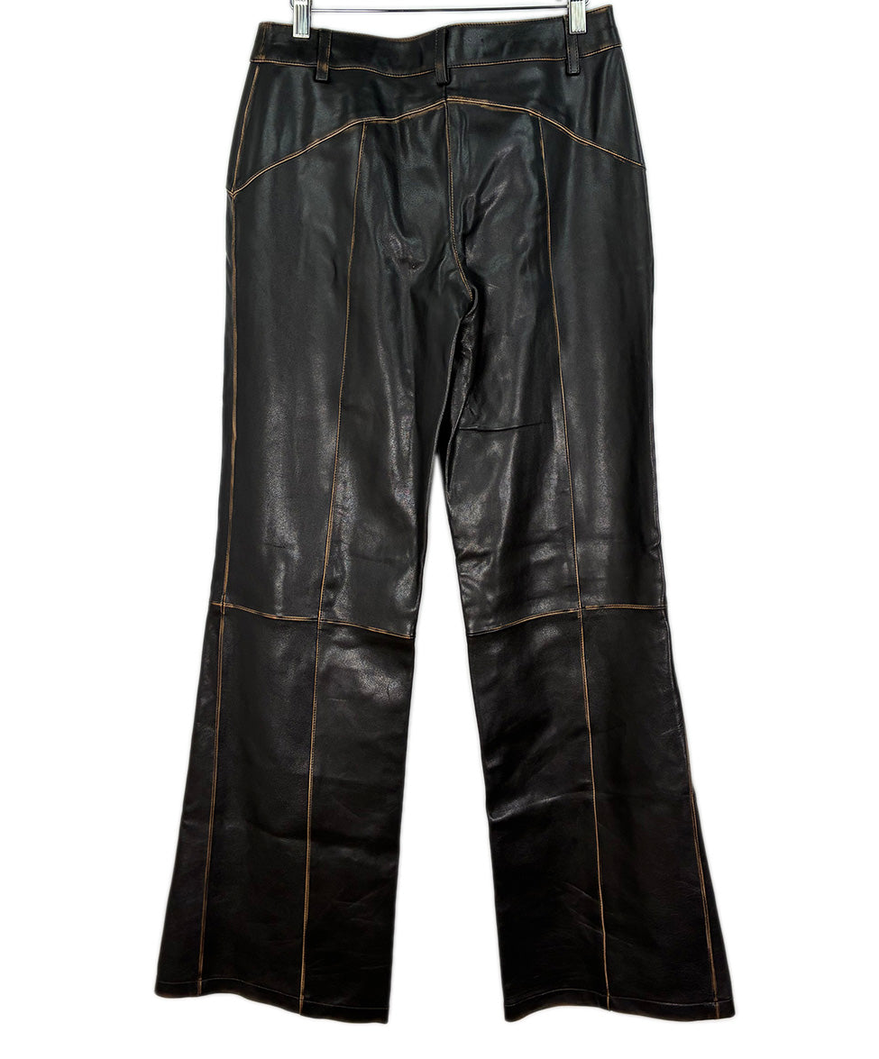 Mimchik Brown Leather Pants Sz6 l Michael's Luxury Consignment