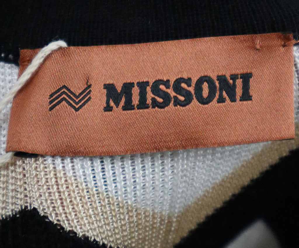 Missoni Black White & Beige Wool Dress 3