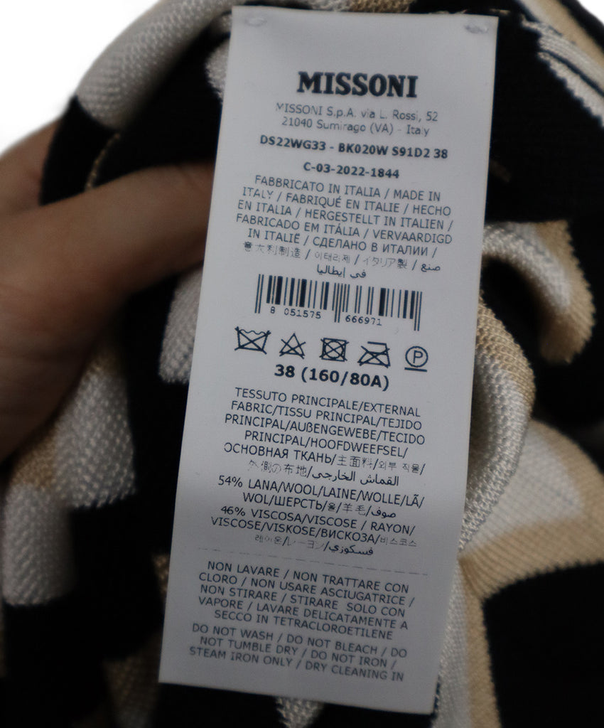 Missoni Black White & Beige Wool Dress 4