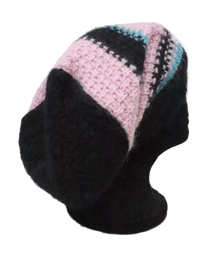 Missoni Black & Pink Mohair Knit Hat - Michael's Consignment NYC