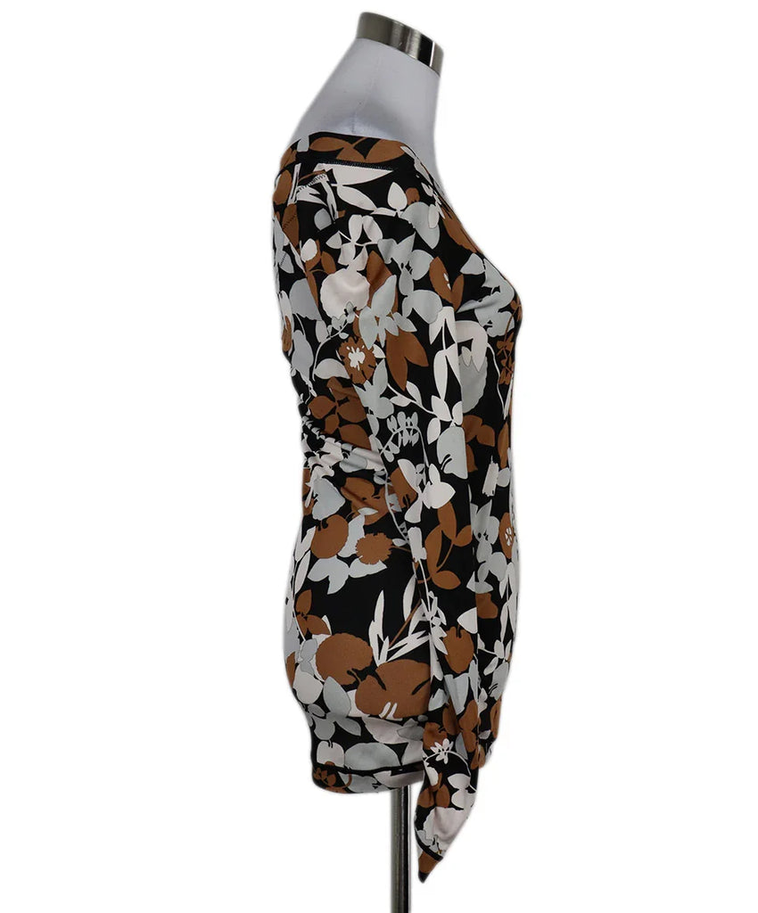 Missoni Black White & Brown Print Top sz 4 - Michael's Consignment NYC