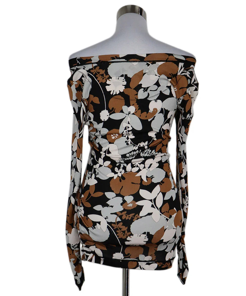 Missoni Black White & Brown Print Top sz 4 - Michael's Consignment NYC