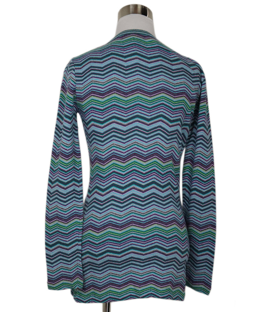 Missoni Blue Purple & Green Knit Sweater sz 4 - Michael's Consignment NYC