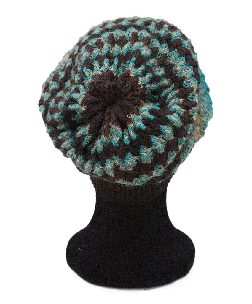Missoni Brown & Teal Knit Hat 3