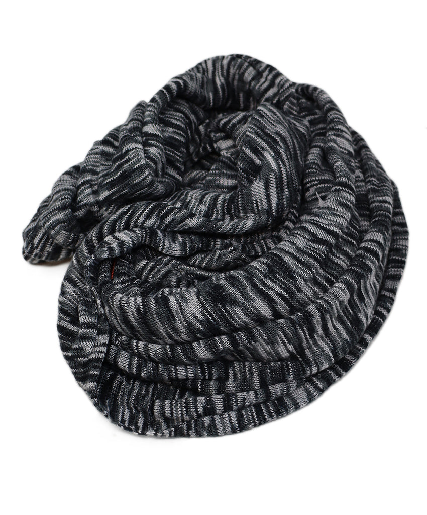 Missoni Grey & Black Knit Shawl 