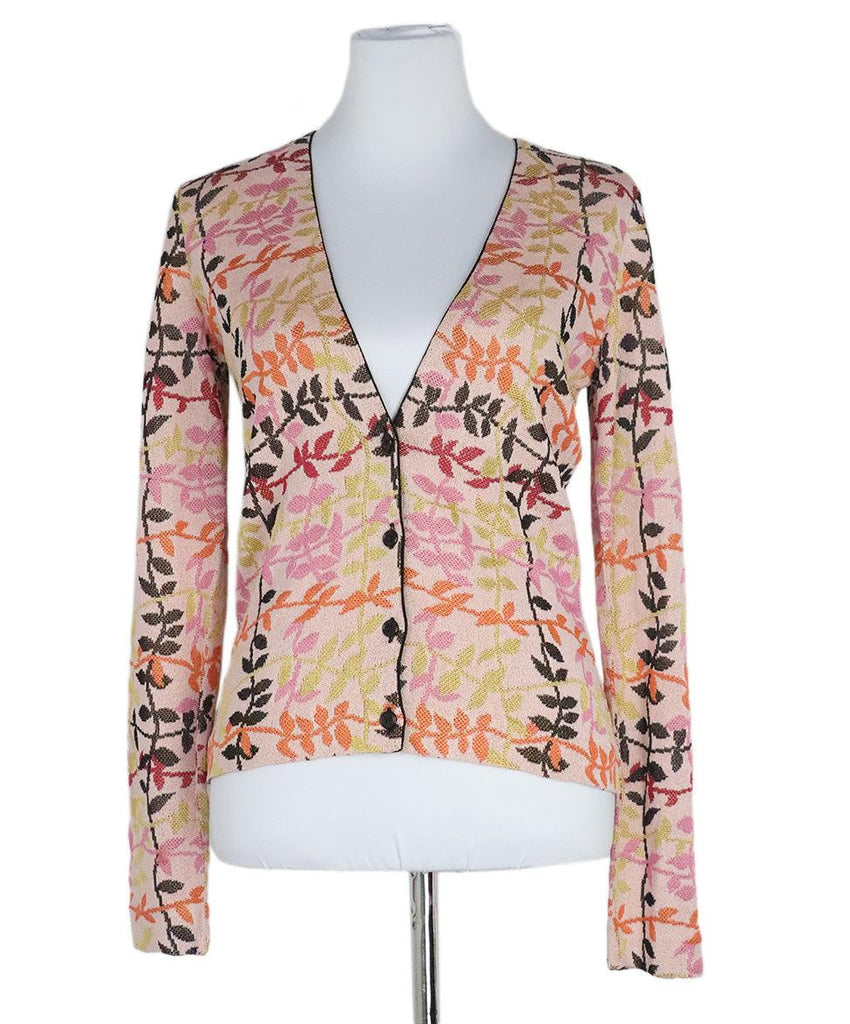 Missoni Pink Floral Print Cardigan sz 6 - Michael's Consignment NYC