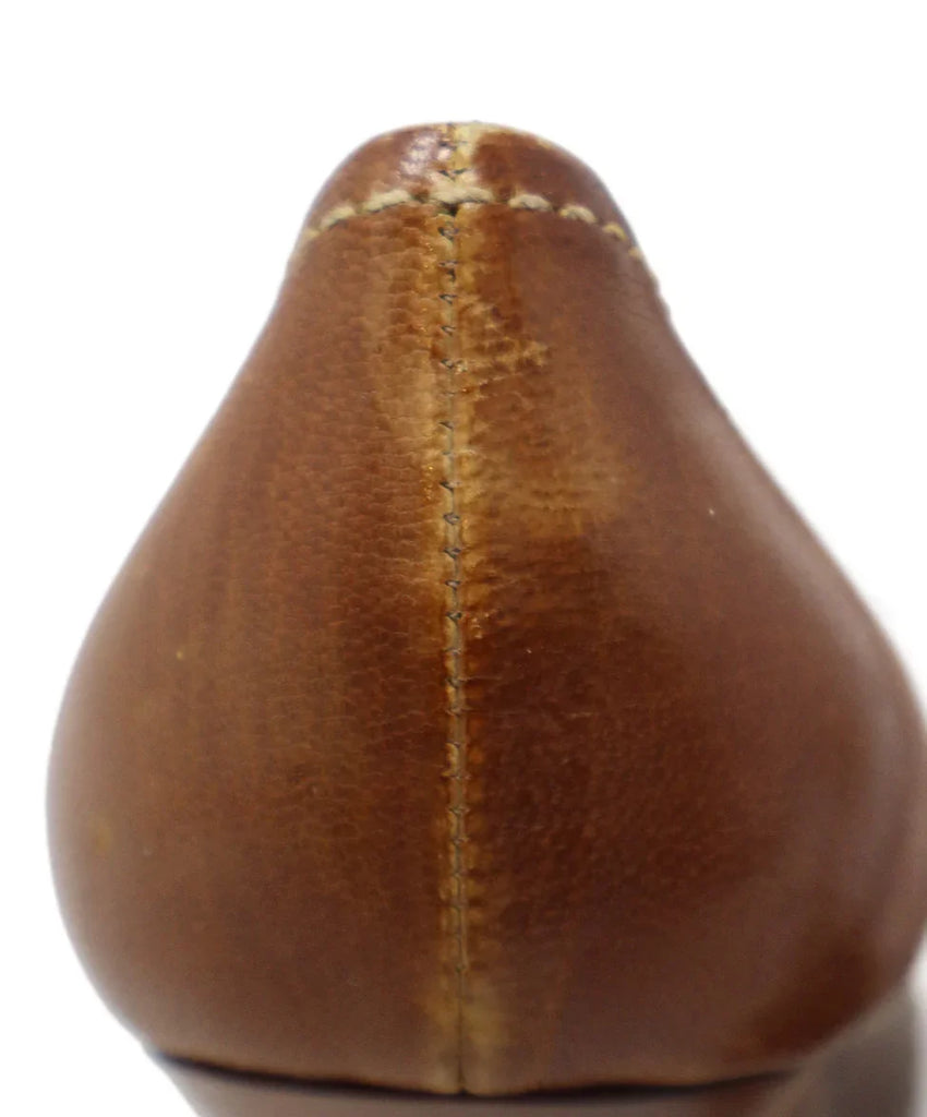 Miu Miu Brown Leather Bow Trim Heels sz 7 - Michael's Consignment NYC