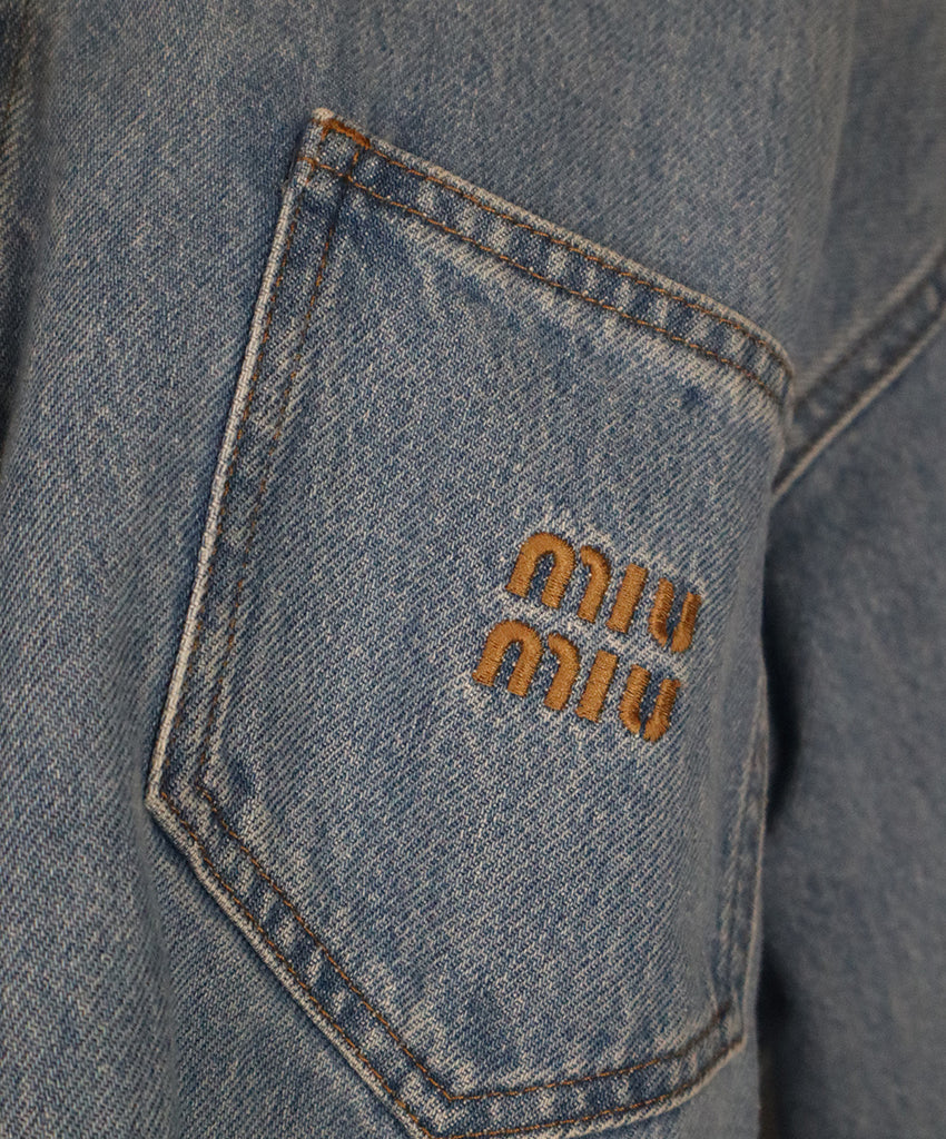 Miu Miu Denim Embroidered Jacket 5
