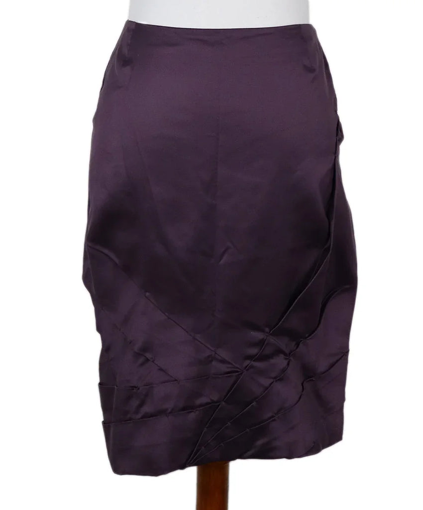 Miu Miu Purple Silk Skirt 