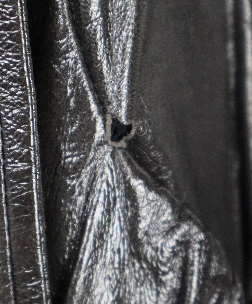 Miu Miu Vintage Distressed Grey Leather Trenchcoat 5