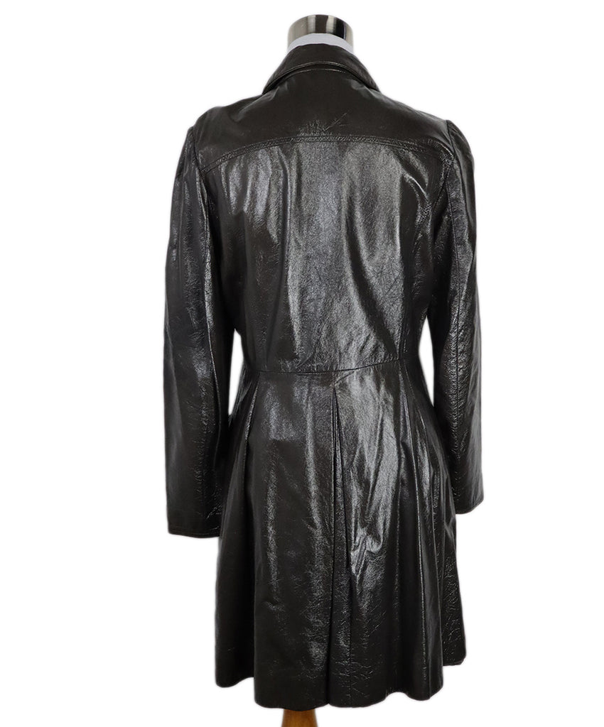 Miu Miu Vintage Distressed Grey Leather Trenchcoat 2