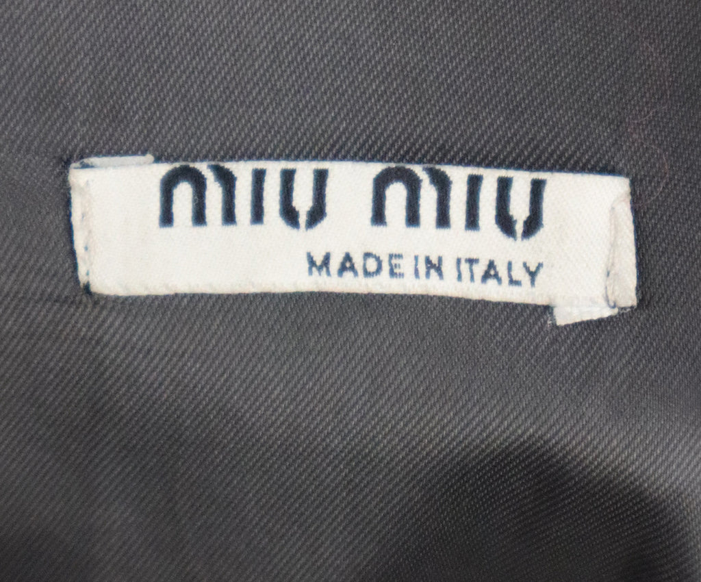 Miu Miu Vintage Distressed Grey Leather Trenchcoat 3