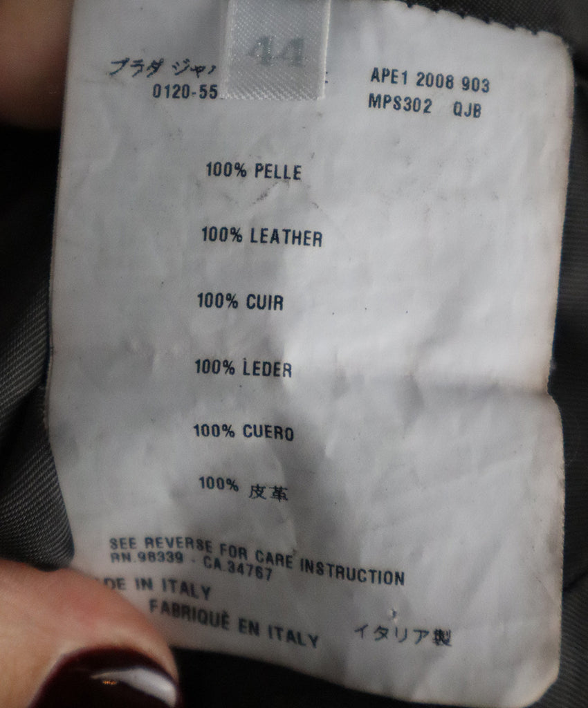 Miu Miu Vintage Distressed Grey Leather Trenchcoat 4