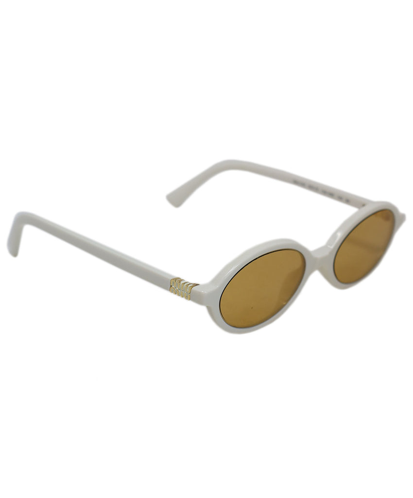 Miu Miu Ivory & Gold Sunglasses 1