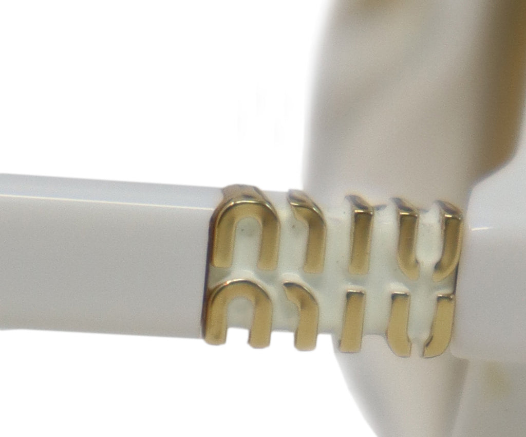 Miu Miu Ivory & Gold Sunglasses 5