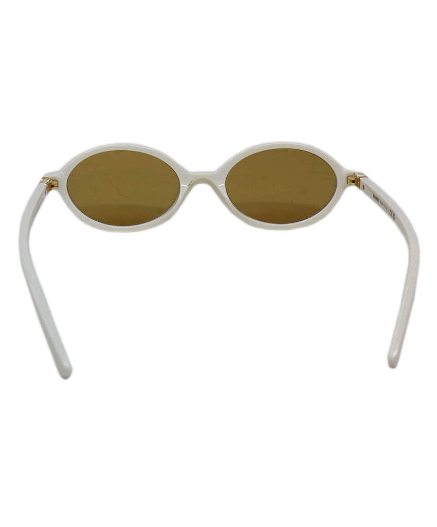 Miu Miu Ivory & Gold Sunglasses 3