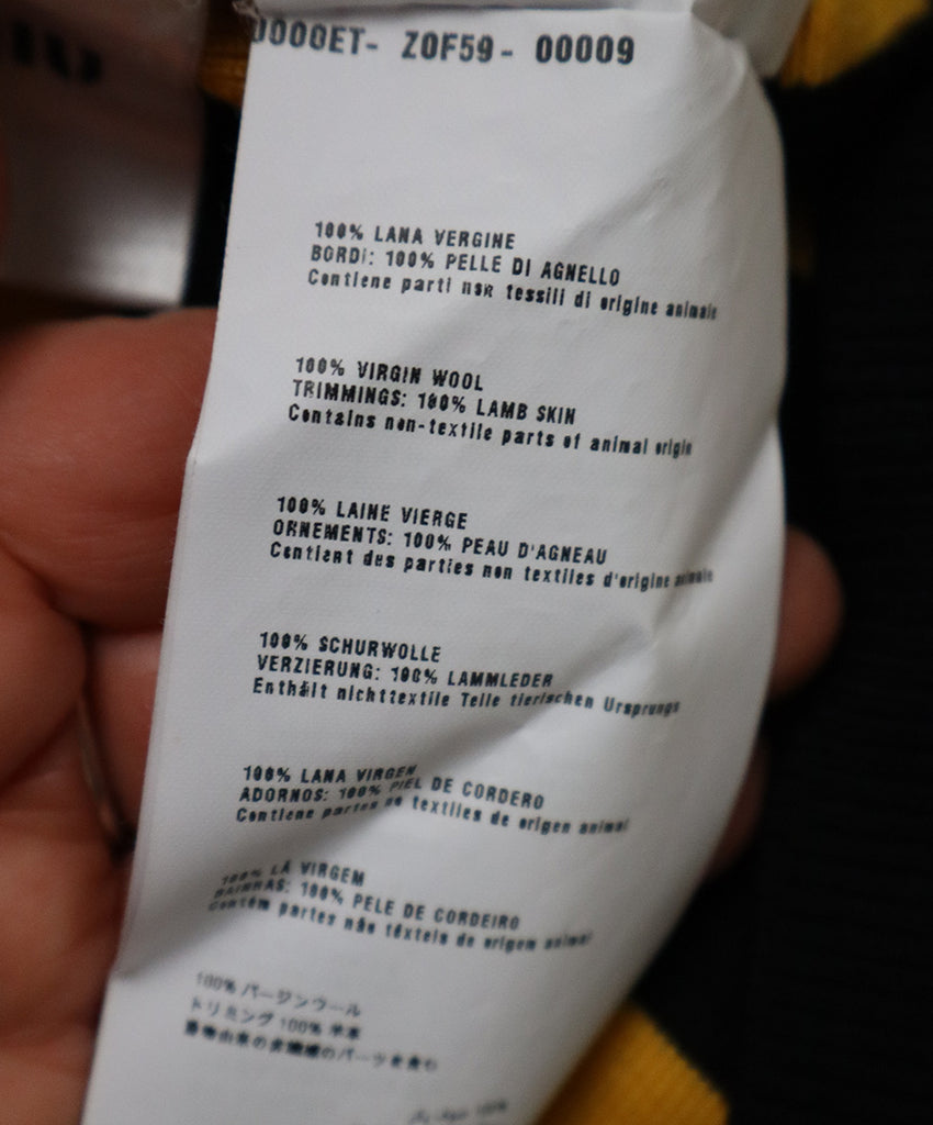 Miu Miu Yellow & Black Striped Cashmere Sweater 4