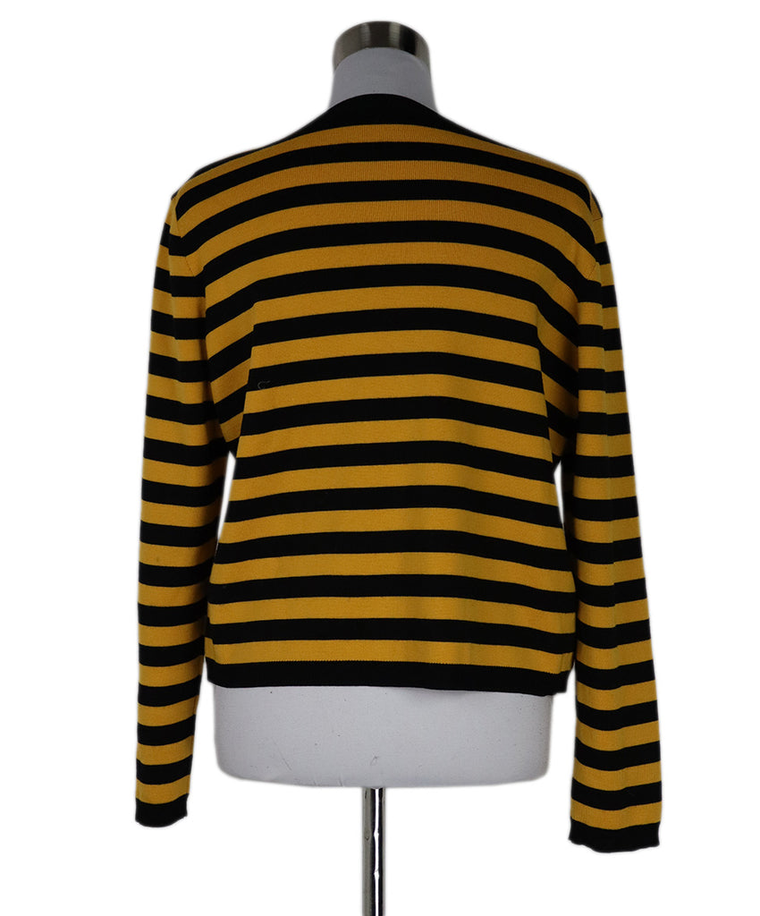 Miu Miu Yellow & Black Striped Cashmere Sweater 2