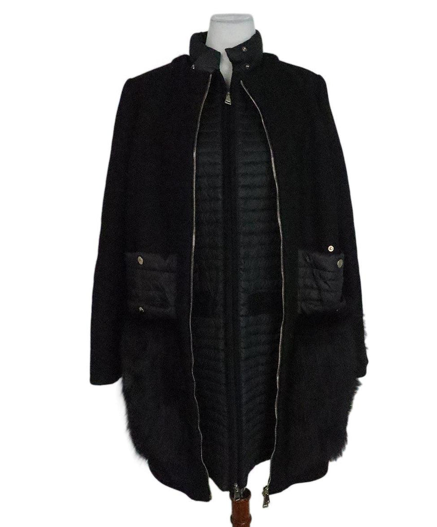 Moncler Black Wool Coat 