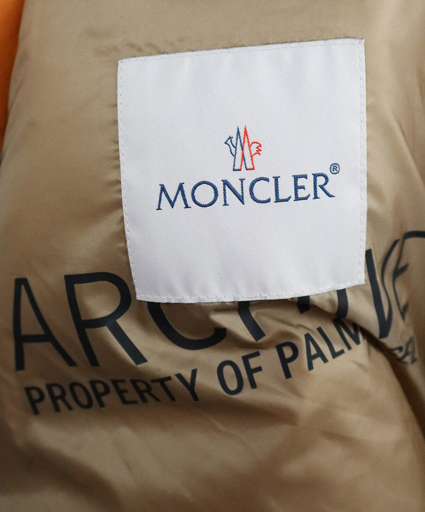 Moncler Orange Nylon Down Lining Coat 3