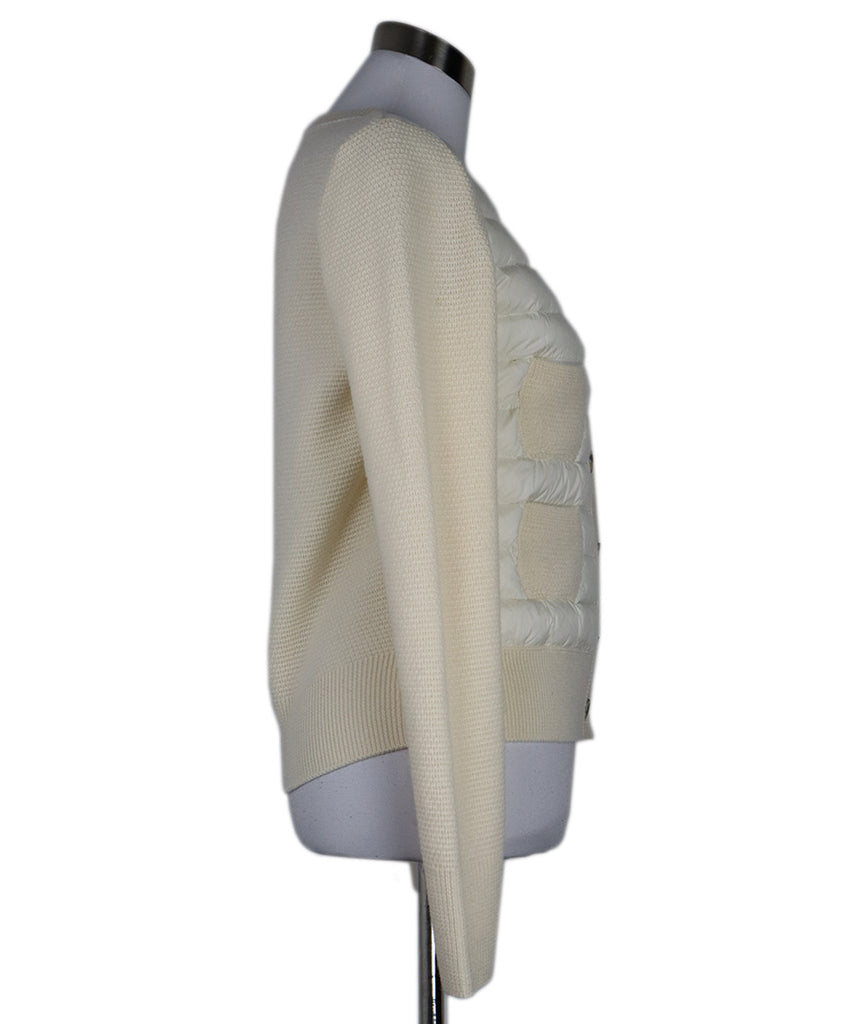 Moncler Ivory Down Knit Jacket 1
