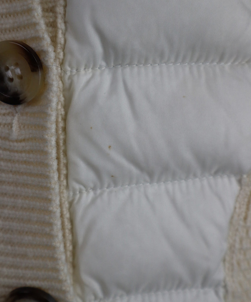 Moncler Ivory Down Knit Jacket 5