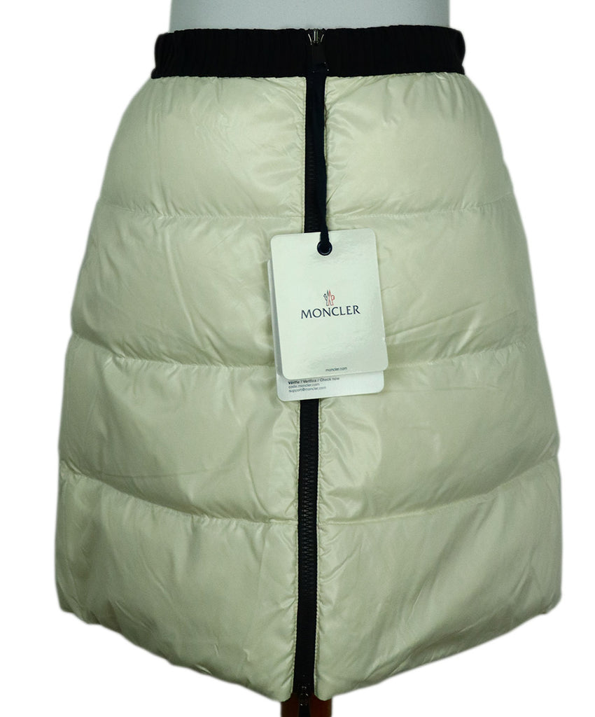 Moncler White & Black Down Mini Skirt 