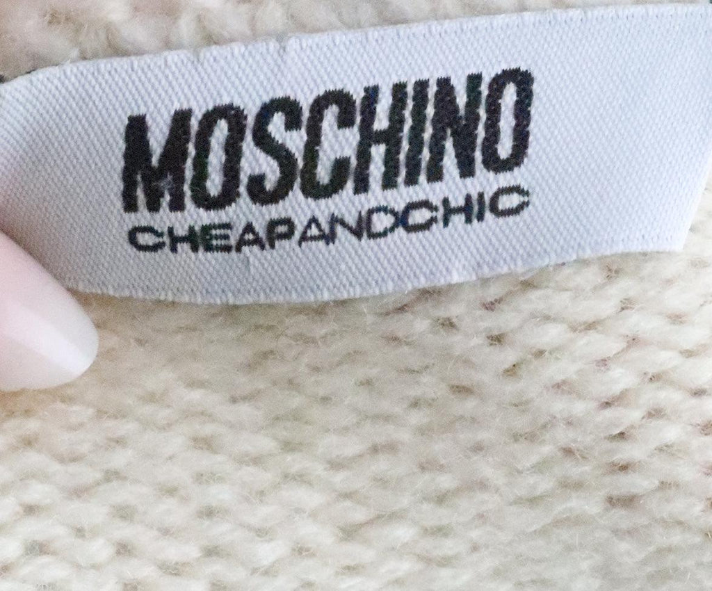 Moschino Ivory Wool Sweater w/ Eye Print sz 6 - Michael's Consignment NYC