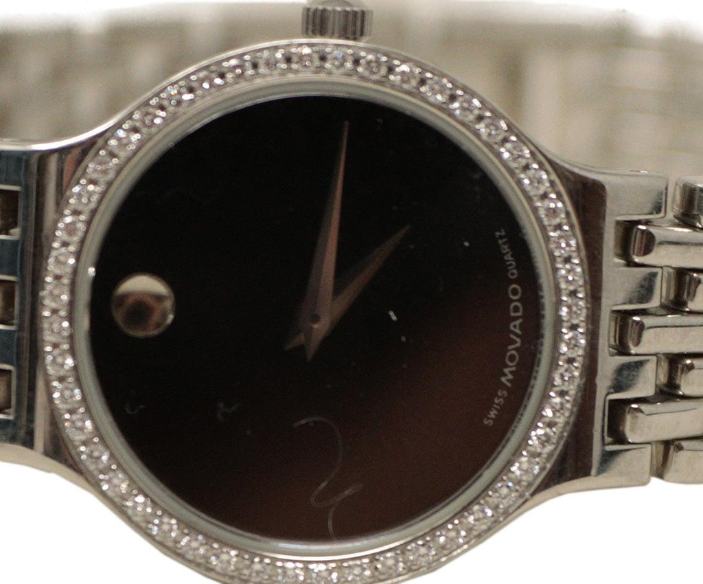 Movado Stainless Steel & Black Diamond Watch - Michael's Consignment NYC