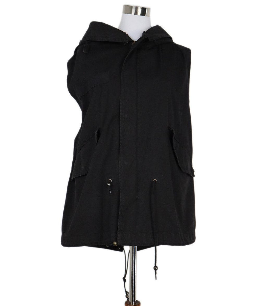 Mr & Mrs Macleod Black Cotton Drawstring Vest 
