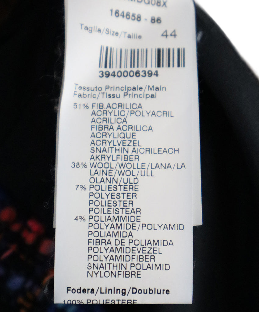 Msgm Multicolor Tweed Embellished Blazer 4