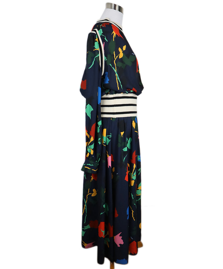 Msgm Multicolor Print & Knit Dress 1