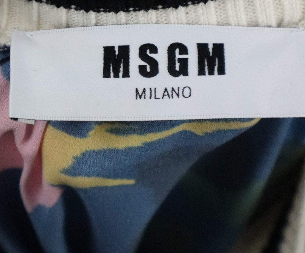 Msgm Multicolor Print & Knit Dress 3