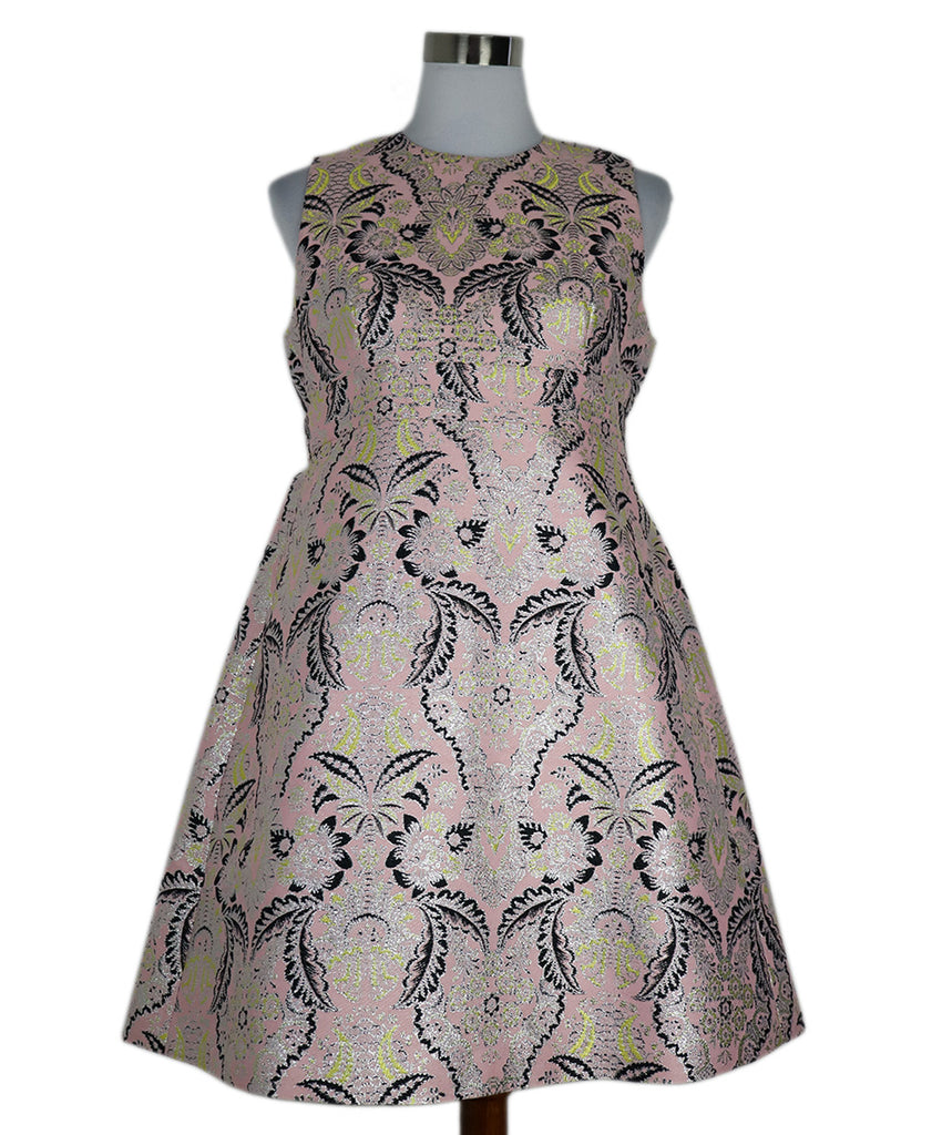 MSGM Pink Silver & Black Lurex Sleeveless Dress 