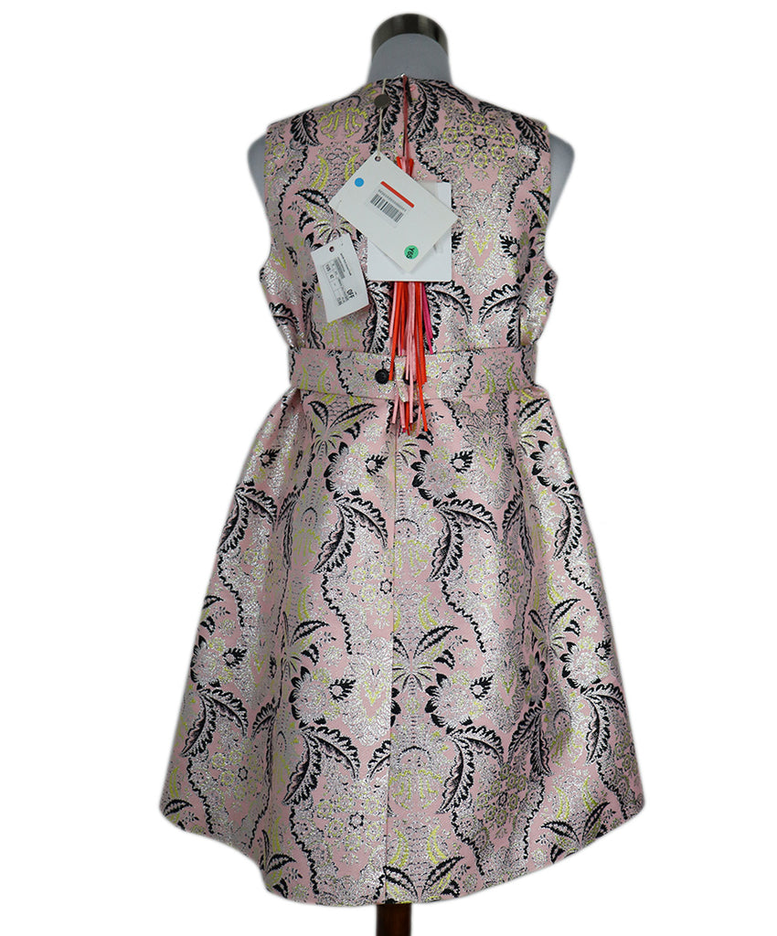 MSGM Pink Silver & Black Lurex Sleeveless Dress 2
