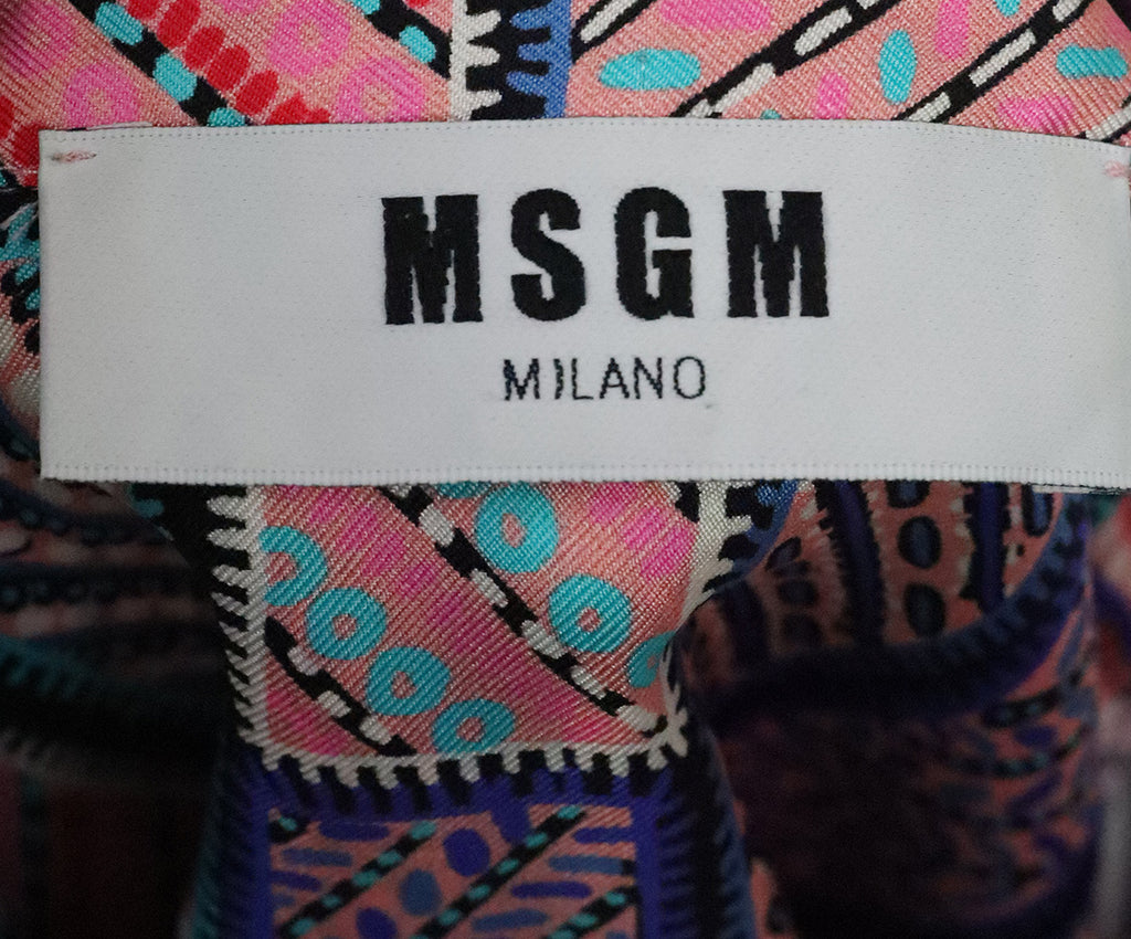 MSGM Multicolor Print Silk Blouse 3