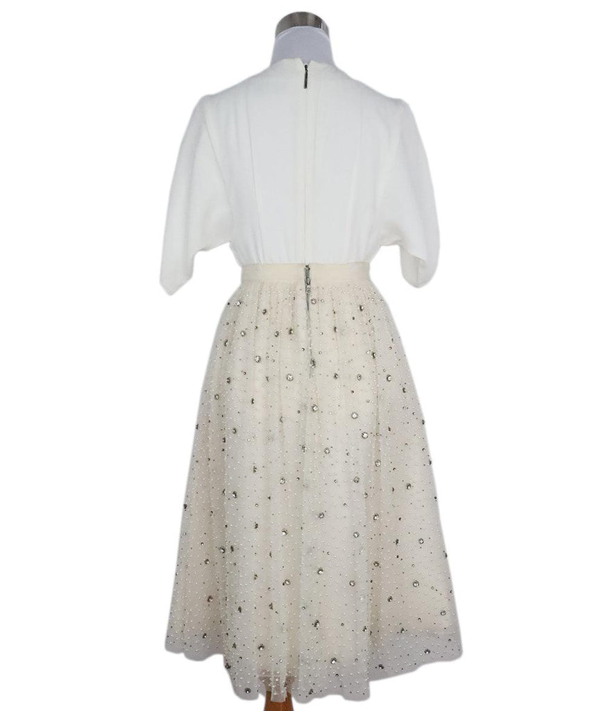 Msgm White Silk Embellished Dress 2